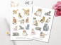 Preview: Katzen Sticker Set